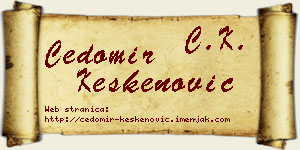 Čedomir Keskenović vizit kartica